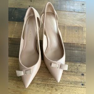 Kelly & Katie Dark Beige Saffiano Heels size 7